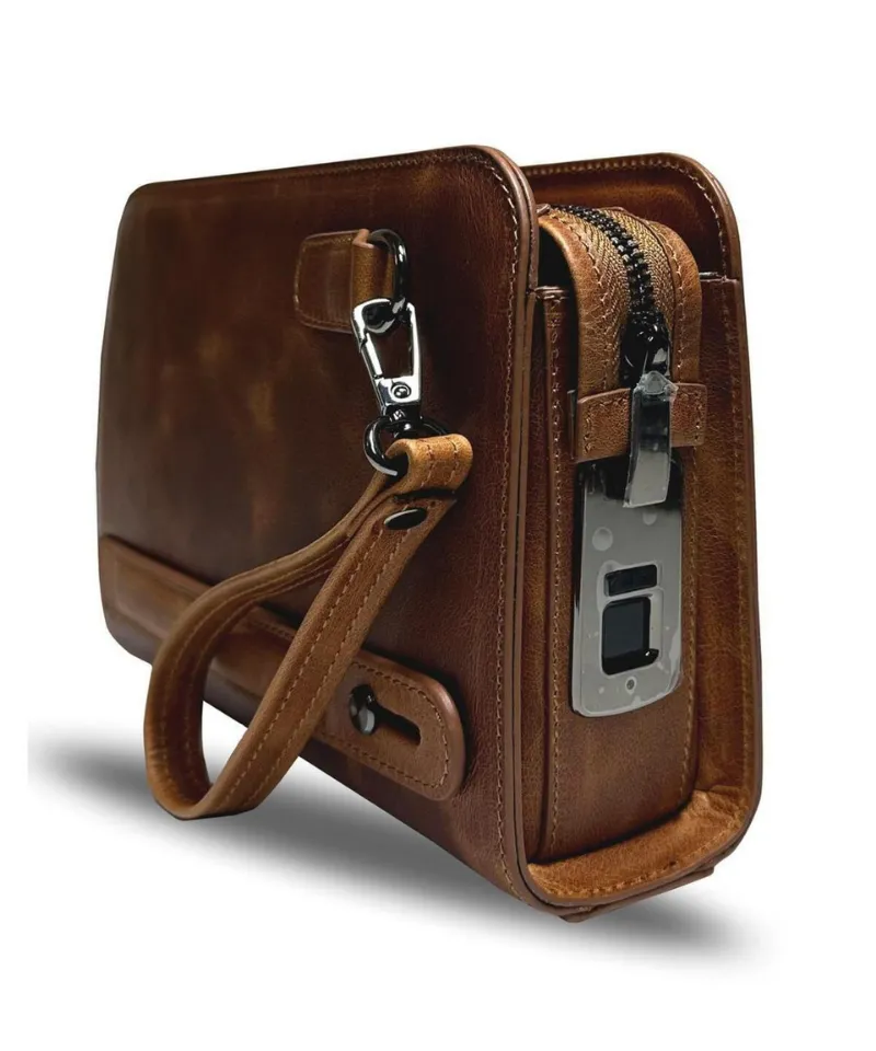 Nous – Parmak İzi Okuyuculu Hakiki Deri El Çantası - 011234