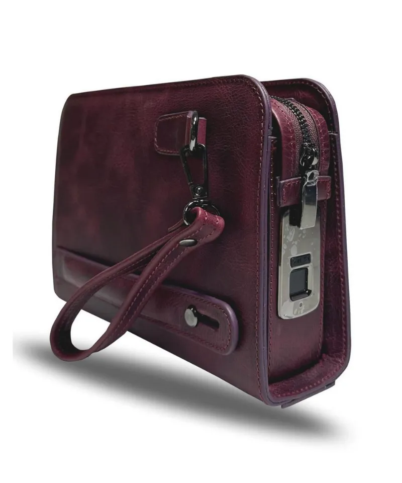 Nous – Parmak İzi Okuyuculu Hakiki Deri El Çantası - 011236