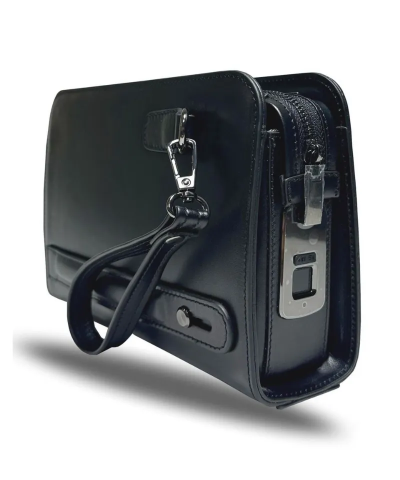 Nous – Parmak İzi Okuyuculu Hakiki Deri El Çantası - 011238